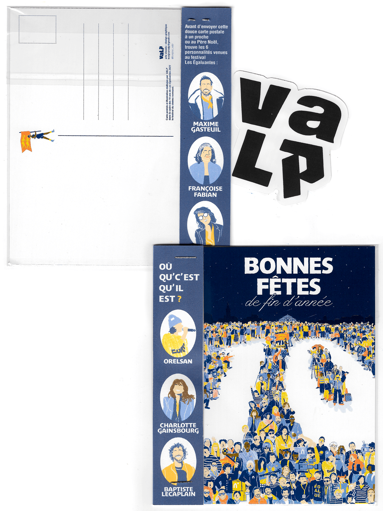 Carte postale - Bonnes fêtes ! + STICKER VALP